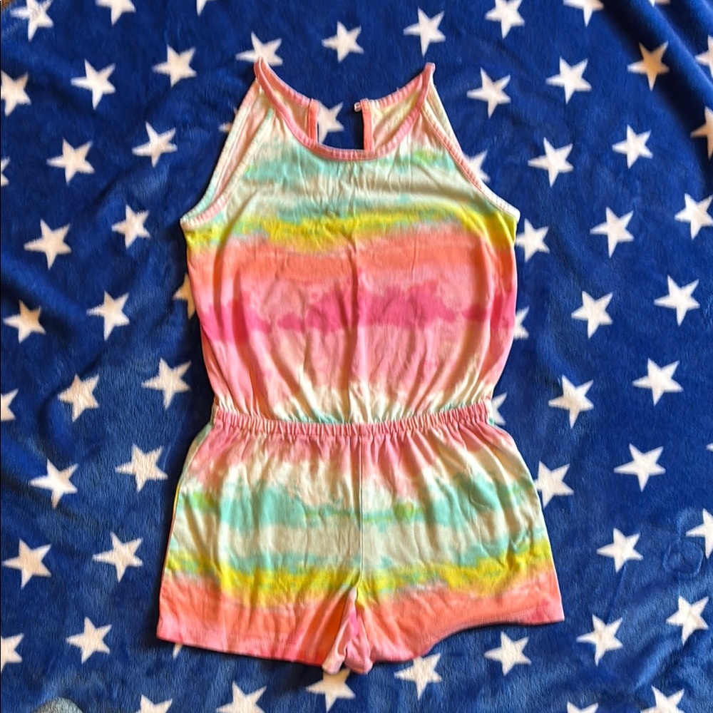 Colorful Tie-Dye Sleeveless Romper